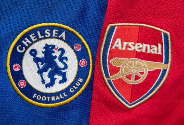 The Arsenal and Chelsea Club Badges