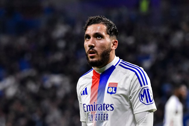 DECINES-CHARPIEU, FRANCE - OCTOBER 24: Rayan Cherki of Lyon walks in the field during the UEFA Europa League 2024/25 League Phase MD3 match between Olympique Lyonnais and Besiktas JK at OL Stadium on October 24, 2024 in Decines-Charpieu, France. (Photo by Eurasia Sport Images/Getty Images)