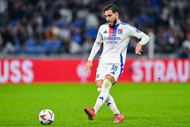 DECINES-CHARPIEU, FRANCE - OCTOBER 24: Rayan Cherki of Olympique Lyonnais is seen in action during the UEFA Europa League 2024/25 League Phase MD3 match between Olympique Lyonnais and Besiktas JK at OL Stadium on October 24, 2024 in Decines-Charpieu, France. (Photo by Simone Arveda - UEFA/UEFA via Getty Images)