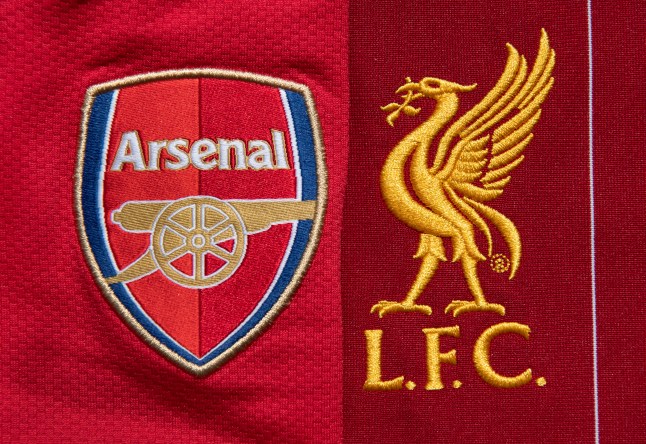 The Liverpool and Arsenal Club Crests