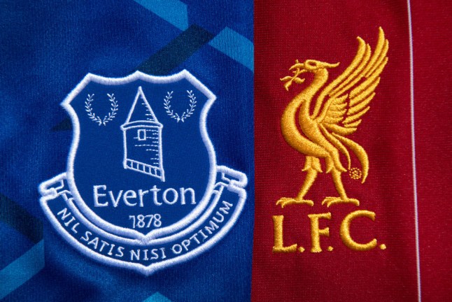 The Everton and Liverpool Club Badges