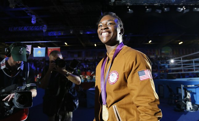 Gold medalist Claressa Shields of the US