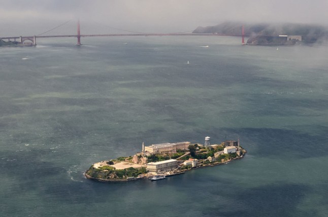 TOPSHOT-US-SAN FRANCISCO-AERIAL-ALCATRAZ