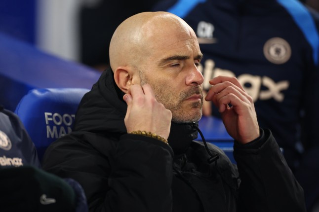 BRIGHTON, ENGLAND - FEBRUARY 8: Chelsea Manager Enzo Maresca during the Emirates FA Cup Fourth Round match between Brighton & Hove Albion and Chelsea at Amex Stadium on February 8, 2025 in Brighton, England. (Photo by Shaun Brooks - CameraSport via Getty Images)