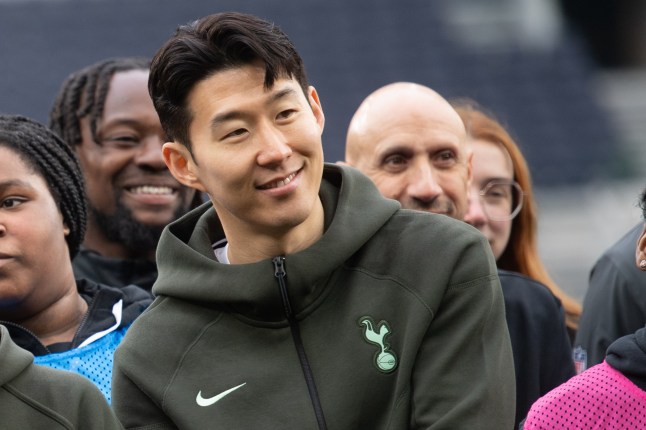 Spurs Men's Captain Son Heung-min poses for a photo at Tottenham Hotspur Stadium, London, England, UK on Wednesday 12 February, 2025 to celebrate local community work., Credit:Justin Ng / Avalon