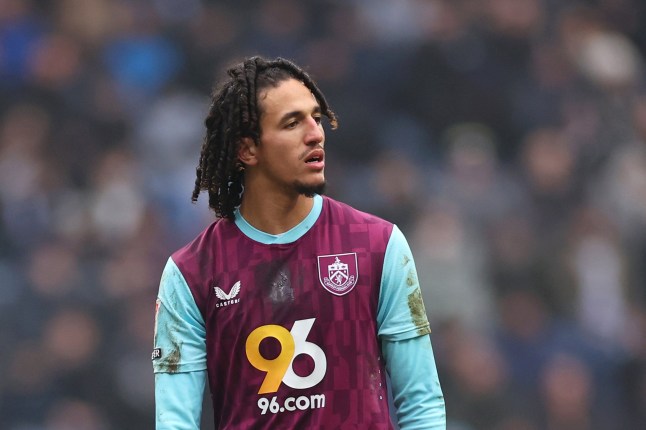 PRESTON, ENGLAND - FEBRUARY 15: Hannibal Mejbri of Burnley during the Sky Bet Championship match between Preston North End FC and Burnley FC at Deepdale on February 15, 2025 in Preston, England. (Photo by Lewis Storey/Getty Images)