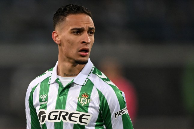 Mandatory Credit: Photo by Hollandse Hoogte/Shutterstock (15149808ei) GENT - Antony of Real Betis during the UEFA Europa Conference League match between KAA Gent and Real Betis FC at the KAA Gent Arena on Feb. 13, 2025 in Ghent, Belgium. KAA Gent v Real Betis Balompie, UEFA Europa Conference League 2024/25 League Knockout Play-Off First Leg - 13 Feb 2025