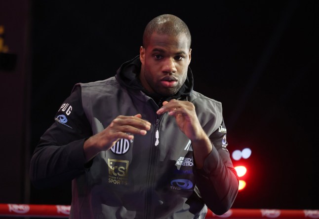 RIYADH, SAUDI ARABIA - FEBRUARY 19: Daniel Dubois trains, ahead of his IBF World Heavyweight Title fight against Joseph Parker during media workouts as part of Beterbiev v Bivol 2: The Last Crescendo at Boulevard City on February 19, 2025 in Riyadh, Saudi Arabia. (Photo by Richard Pelham/Getty Images)
