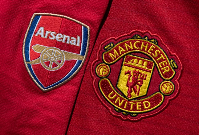 Manchester United and Arsenal Club Crests