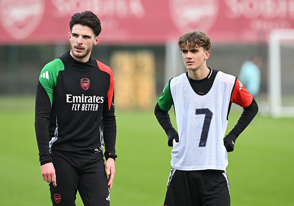 Arsenal FC Training Session And Press Conference - UEFA Champions League 2024/25 League Phase MD7