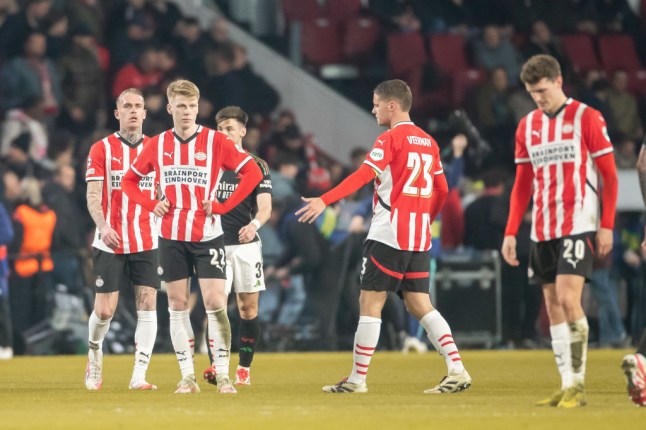 PSV Eindhoven v Arsenal FC - UEFA Champions League 2024/25 Round of 16 First Leg