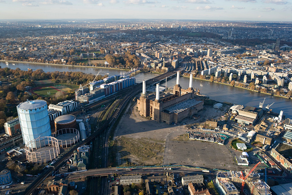 Battersea Power Station, London, UK, aerial view