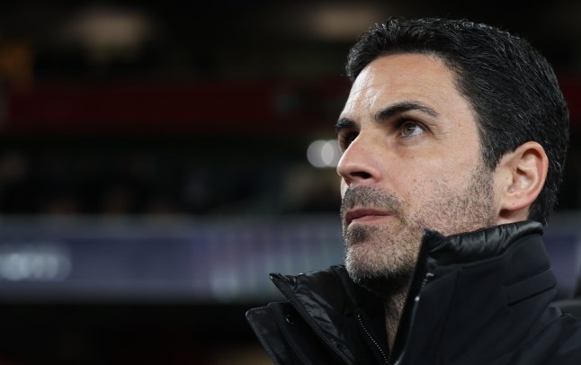 LONDON, ENGLAND - MARCH 12: Arsenal manager Mikel Arteta during the UEFA Champions League 2024/25 UEFA Champions League 2024/25 Round of 16 Second Leg match between Arsenal FC and PSV at Emirates Stadium on March 12, 2025 in London, England. (Photo by Rob Newell - CameraSport via Getty Images)