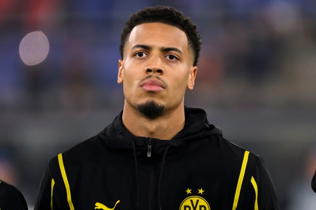 Felix Nmecha of Borussia Dortmund during the Champions League football match between Bologna FC and Borussia Dortmund at Renato Dall'Ara stadium. Bologna (Italy), January 21st, 2025 (Photo by Insidefoto/Mondadori Portfolio via Getty Images)